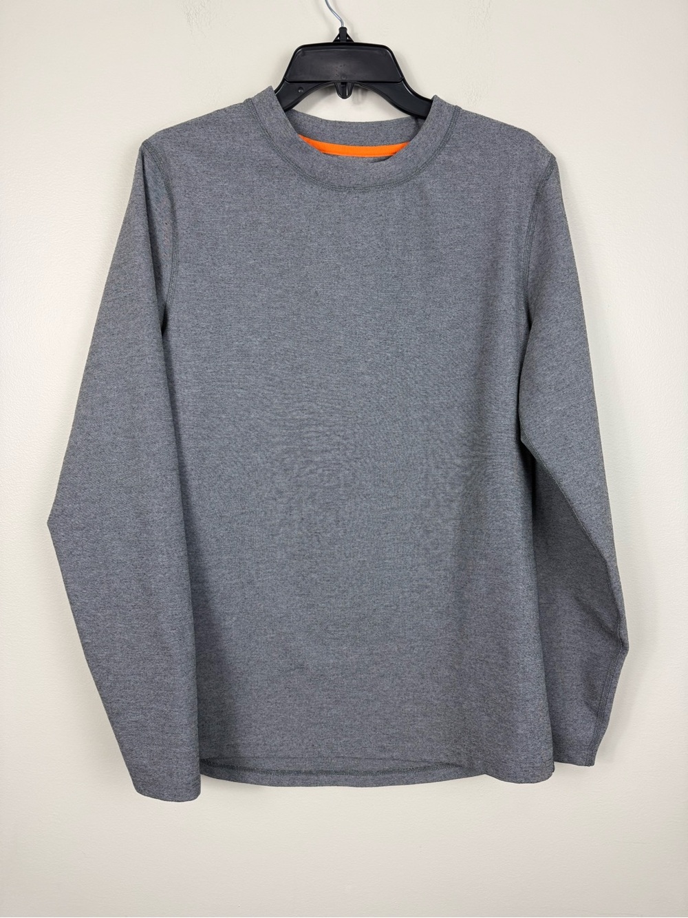 Omni Wool Top Mens Large Base Layer Shirt Gray Neutral Winter Soft Performance